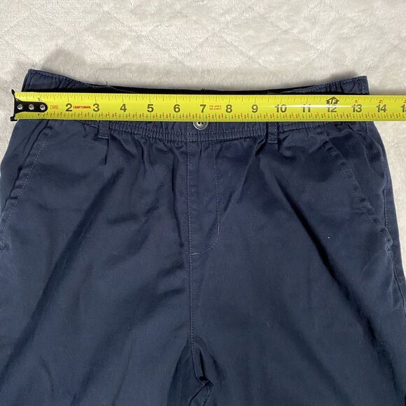 The Children's Place Boys Size 12 Husky Navy Flat Front Straight Leg Chino Pants - Picture 4 of 6